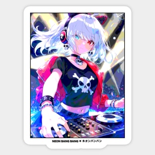 Japanese Anime Girl Streetwear - DJ Sticker